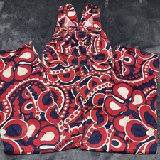 Vtg Big Smith Hippie 30x30 All Over Print Union Made Sanforized Overalls