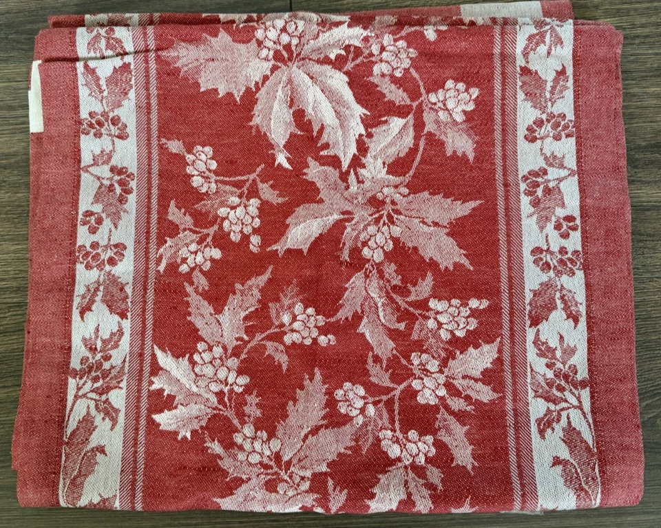 Nuevo Corredor de Mesa Williams Sonoma Holly Jacquard 16" x 108" Navidad Invierno Foto 2 de 2