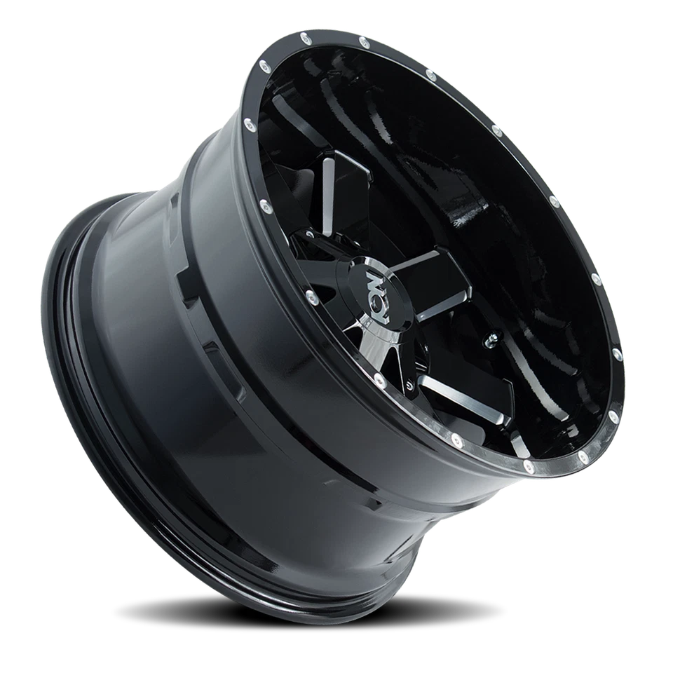 ION Wheels Rim 141 18x9 6x135/6x139.7 ET0 106CB Gloss Black w/ Milled Spokes - Image 2 of 4