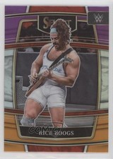2022 Panini Select WWE Concourse Purple & Orange Prizm Rick Boogs #82 0jr1