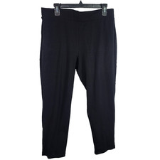 Susan Graver Petite Weekend Women Pant MP Premium Stretch Slim Leg Black A350176