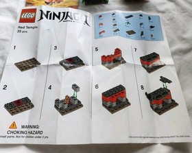 Lego Ninjago Lot Of Three Red Temple Spinjaro 30293 with Manuals 
