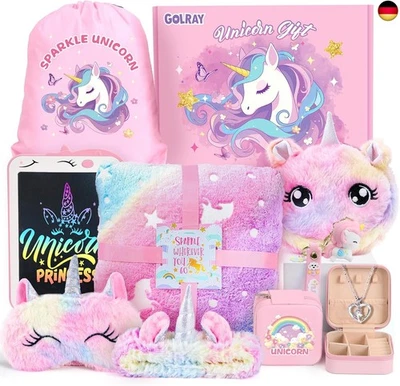 BESUCHE DEN TACOBEAR- Tacobear Einhorn Geschenke für Mädchen 4 5 6 7 8 Jahren Leuchtende Kuscheldecke