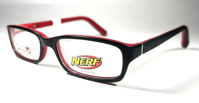 Hasbro Nerf Ignite Kids Eyeglasses Frame, Black Red, Size: 48-16-130 HM