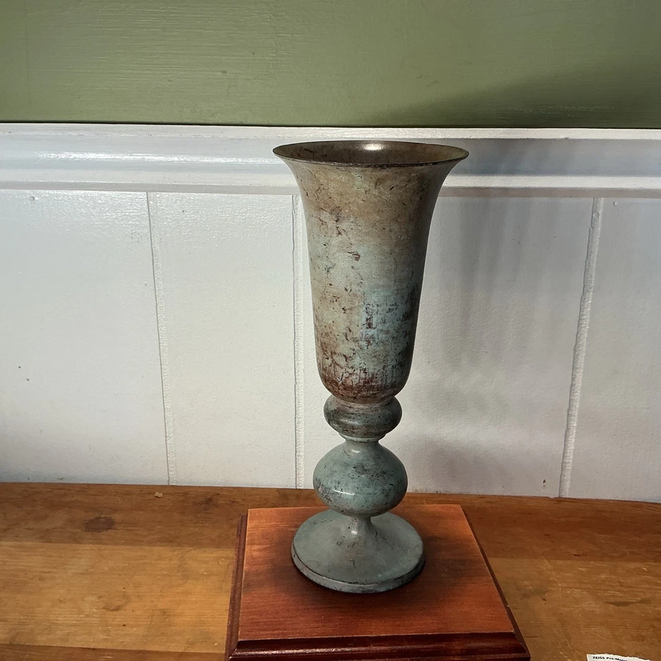 Jarrón de metal cobre, decorativo, 9,5”, estilo salpicaduras de granito Foto 2 de 4