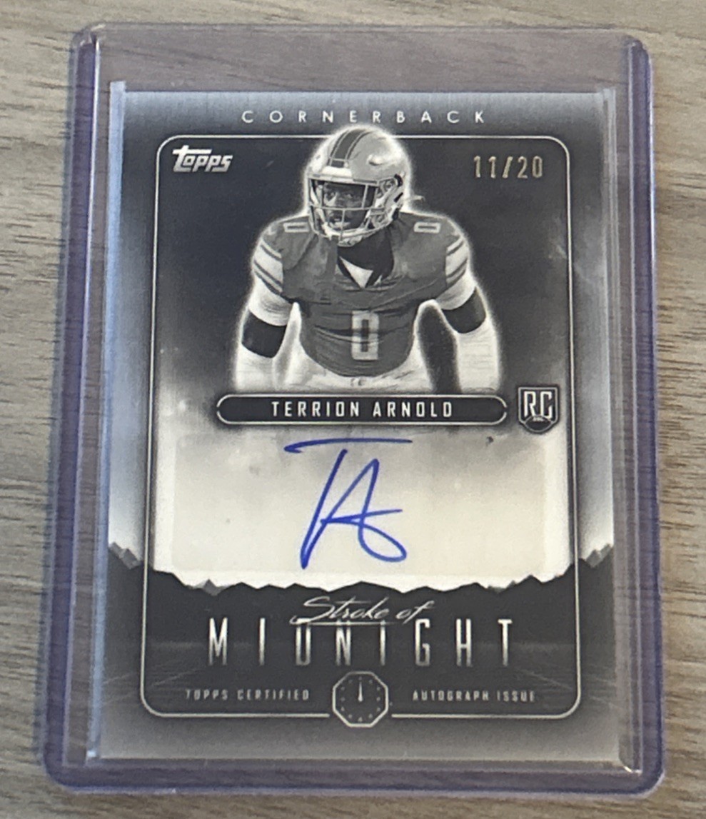 Terrion Arnold Topps Midnight Stroke of Midnight Autographs #SMATA Equinox