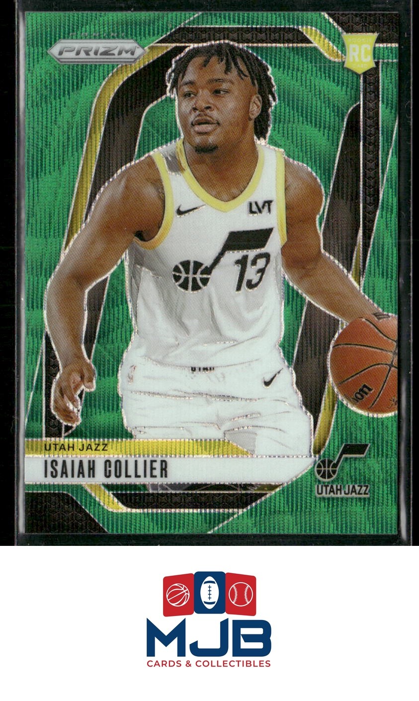 2024-25 Panini Prizm Isaiah Collier Prizms Green Wave Rookie #227 Utah Jazz