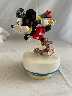 Schmid Mickey Mouse Ice Skating Music Box