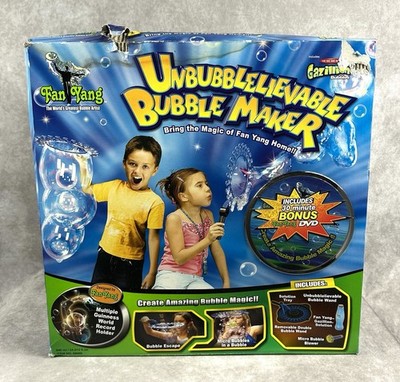 RARE Vtg Fan Yang Unbubblelievable Bubble Maker w/ DVD Funrise Toys NEW Sealed