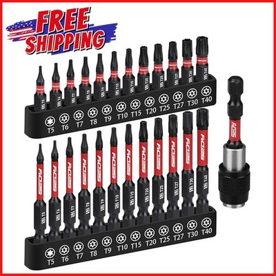 25-PIECE TORX BIT SET 1''&2.5'' Security Tamper Proof Torx Impact Screwdriver