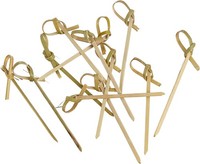 "Papstar Fingerfood SpießE \"Knoten\" LäNge: 100 Mm Aus Bambus 250 StüCk"