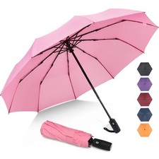 Small Travel Umbrella Compact Portable Collapsible Umbrellas for Rain, Windpr...