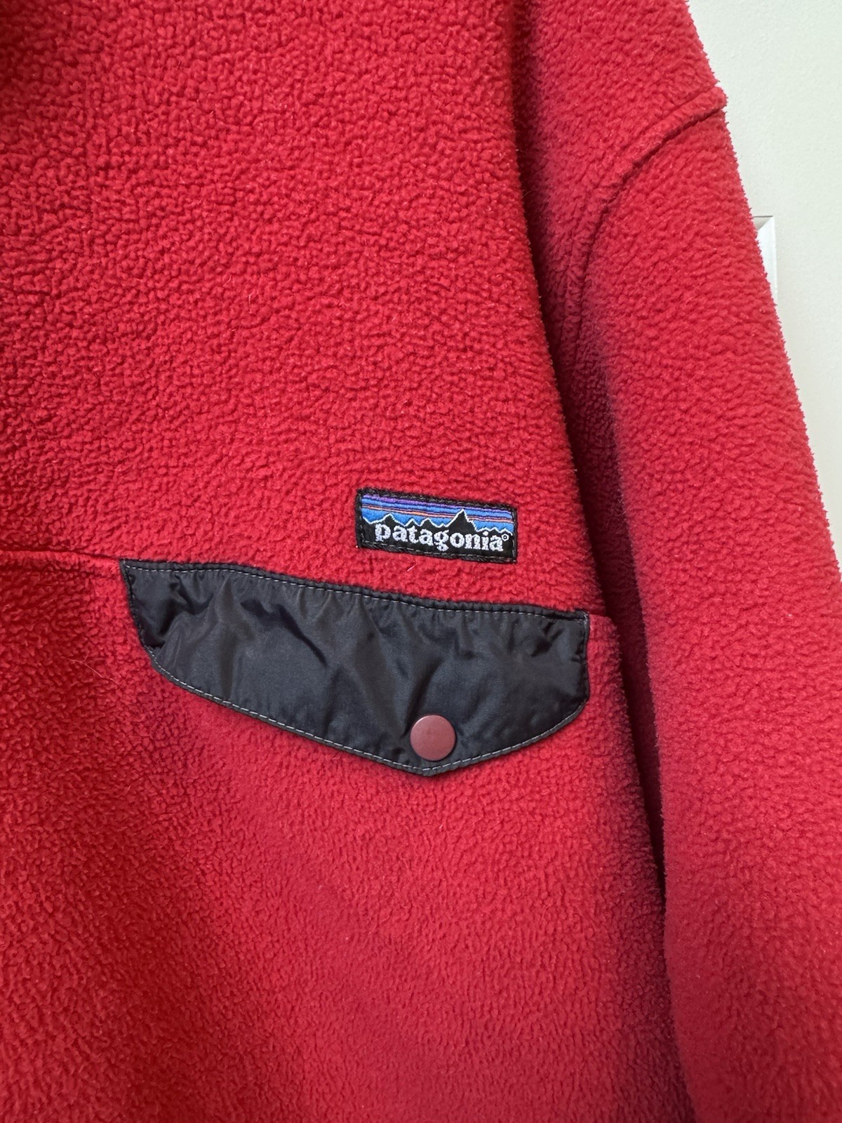 Patagonia Men's Vintage 90s Synchilla Snap-T RED Size L thumbnail 2