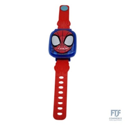 VTech - Disney Junior, die interaktive Spieluhr von Spidey, Kinderuhr mit Klappd