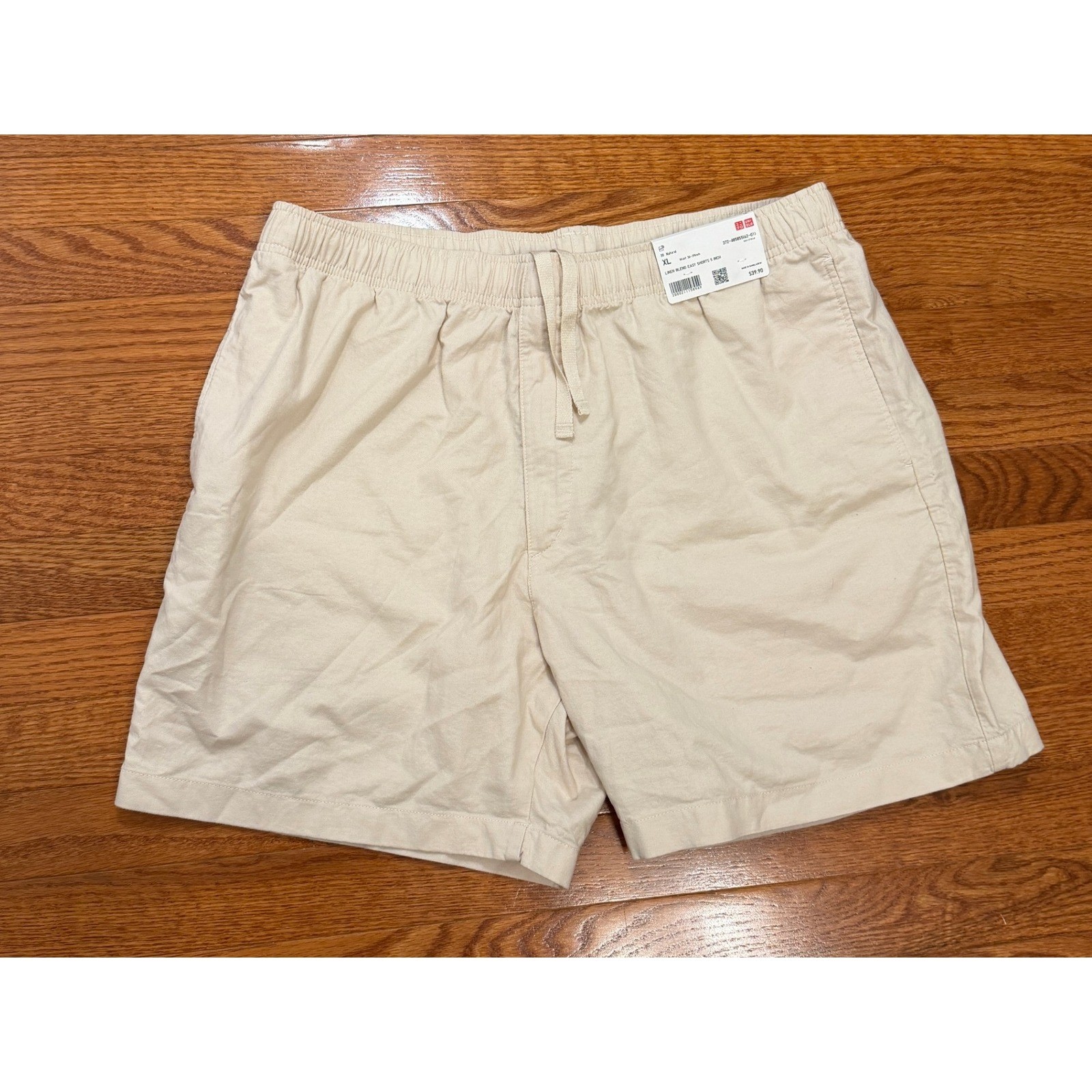 Uniqlo Men's Linen-Blend Elastic-Waist Shorts XL