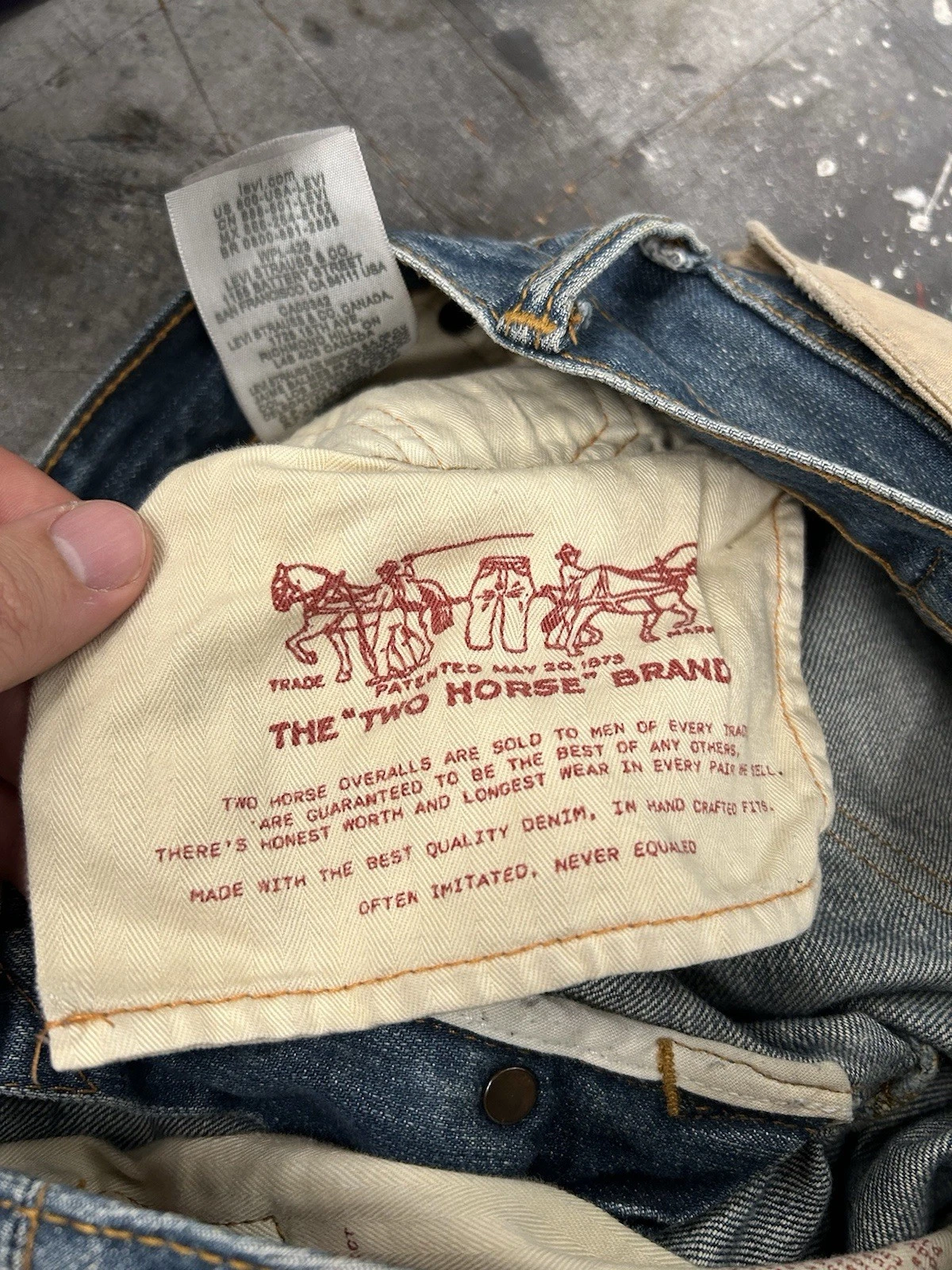 VTG Levis Heath Rackley Buckleback Hesher Jeans 30x30 LVC 1920s Repro Mine image 24