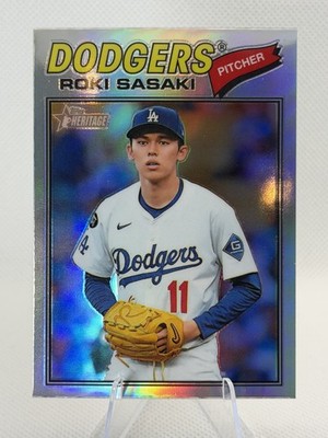 2026 Topps Heritage - Roki Sasaki #39 Chrome Refractor Los Angeles Dodgers