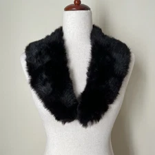 VTG Black Mink Sable Stole Fur Collar Fur Scarf Fur Wrap Shawl Neck Warmer
