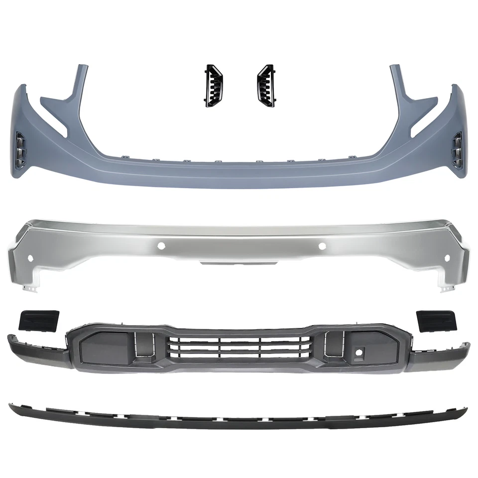 Front Bumper Cover Assembly Kit For 2022-2026 GMC Sierra 1500 w/ Lower Deflector - Image 2 of 4