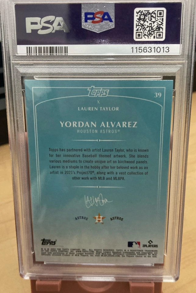 2022 Topps x Lauren Taylor Yordan Alvarez LAVA FOIL PSA 10 Pop  2!!!!!!!! - Image 2 of 2