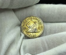 1942S Fiji 1 Shilling (KM-12a) Toned Uncirculated [San Francisco Mint] M278