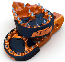 Coppia Pedane Maggiorate CNC + Slider compatibili con KTM