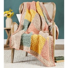 Herrschners  Spiced Cider Sampler Throw Croch...