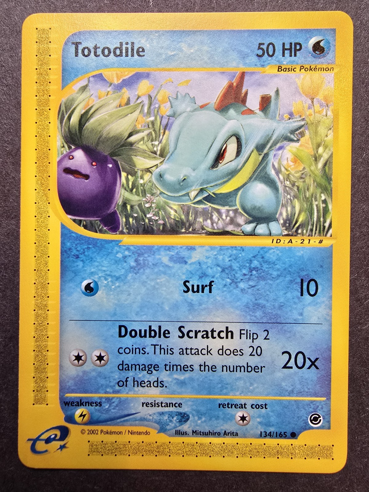Pokemon Totodile Expedition Base Set Card 134/165 Common NM