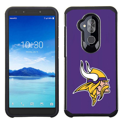 PBG NFL Licensed Minnesota Vikings Textured Case for Alcatel 7 Folio