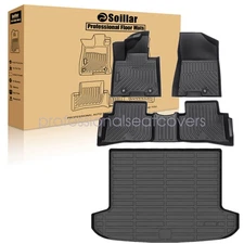 TPE Floor Mats Liners & Trunk Cargo Liner Set For 2016-2021 Hyundai Tucson Black