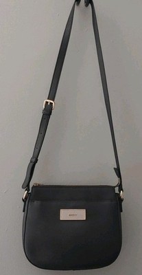 DKNY Black Leather Shoulder Bag Crossbody Adjustable Strap