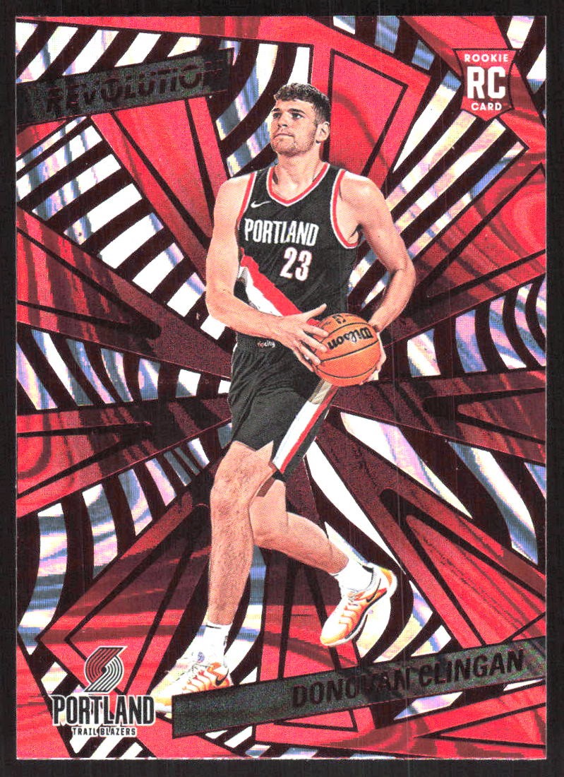 3574K 2024-25 Panini Revolution #108 Donovan Clingan Red Swirl
