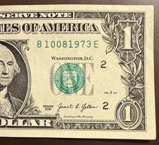 October 8, 1973 $1 Dollar Bill Birthday Note Fancy Serial Number B10081973E 2021