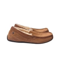 ABEO Arden Women  s Leather Sheepskin Lined Moccasin Slippers Size 10 Cozy