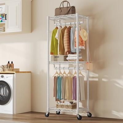 23IN Portable Closet, Rolling Clothes Rack, Wardrobe Closet