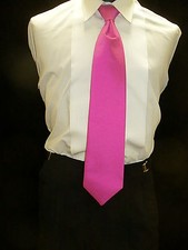 USED Necktie Pretied - FUSHIA Hot Pink  N810