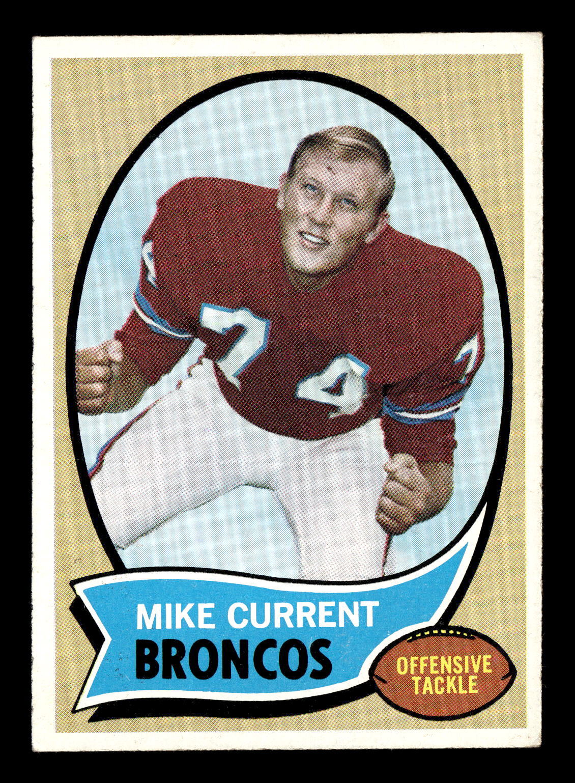 Mike Current 1970 Topps #198 Denver Broncos Vg-Ex