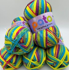 Pato Everyday Prints Double Knitting Crochet Yarn Wool - 5x100g Balls - Ballet