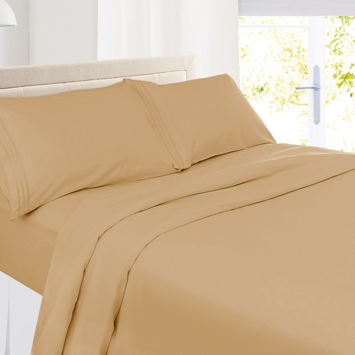 Ensemble de 4 draps de lit 1800 Queen ou King ultra doux microfibre poche profonde - Photo 234/360
