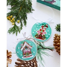 Christmas House christmas decoration bead embroidery kit  FREE SHIPPING diy ch