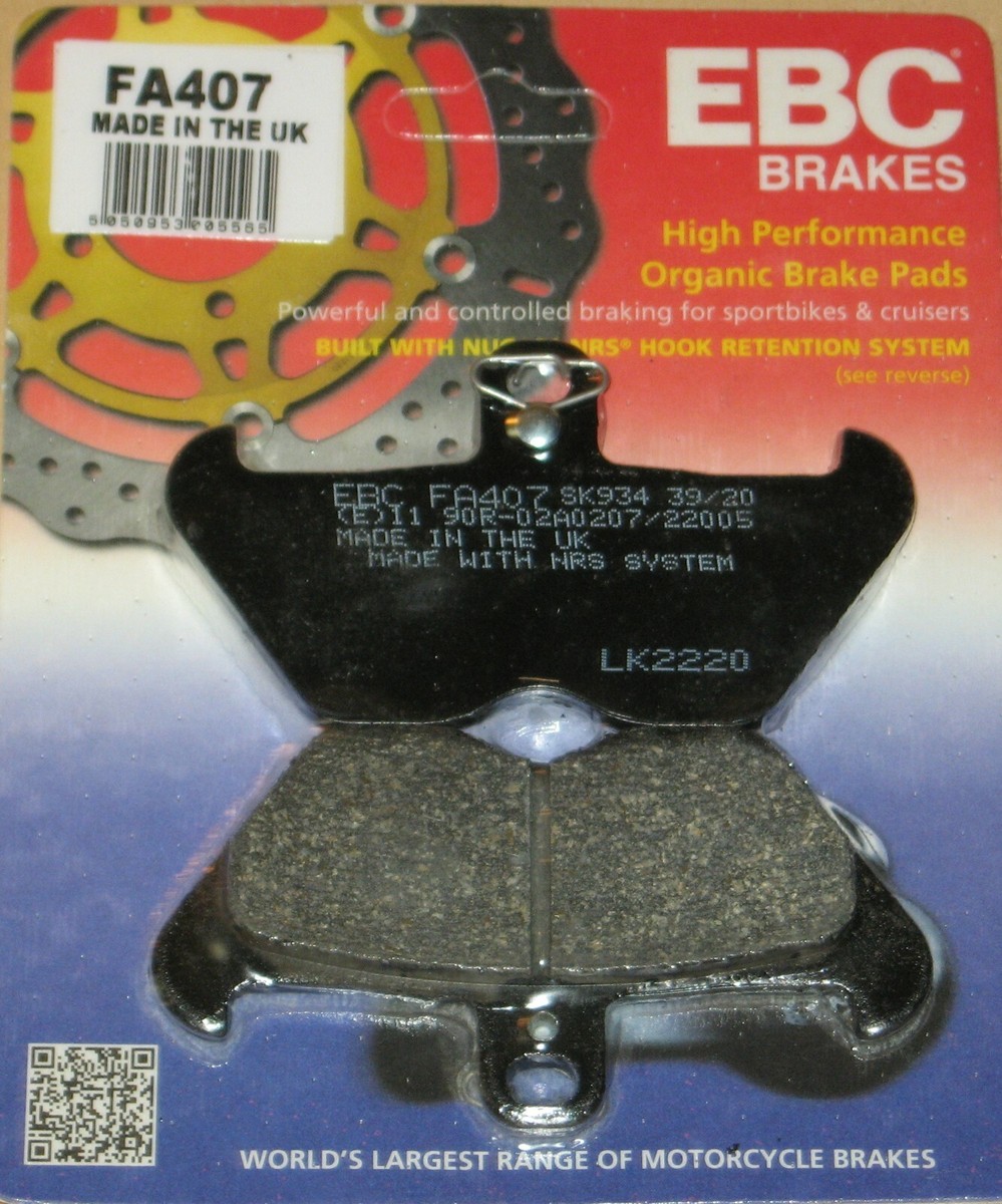 EBC FA407 Bremsbeläge - Organisch, Kevlarverstärkt, Für Motorräder, OEM-Ersatz