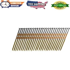 Versatile 3-1/2-Inch Galvanized Round Head Nails for 20-22° Nailers - 500 Pack