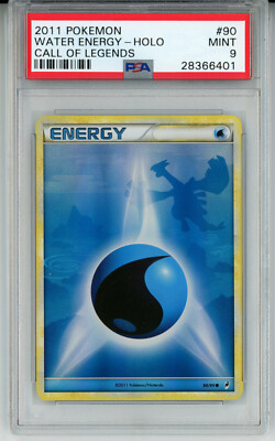 POKEMON CALL OF LEGENDS WATER ENERGY #90 FULL ART HOLO PSA 9 MINT