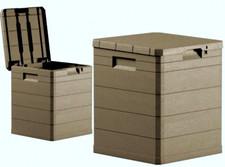 Cassapanca baule resina giardino multiuso Toomax Woody's 90 cm cm 42x44x50 h