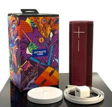 Ultimate Ears Blast Portable Bluetooth/Wifi Speaker & Base with Alexa - Merlot