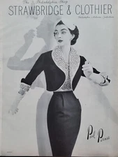 1952 Womens Paul Parnes suit Strawbridge & Clothier Philadelphia vintage ad