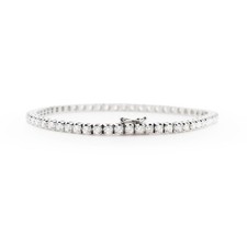 Bracciale Tennis Oro Bianco 18K con Diamanti Naturali 2 96ct Elegante Lusso