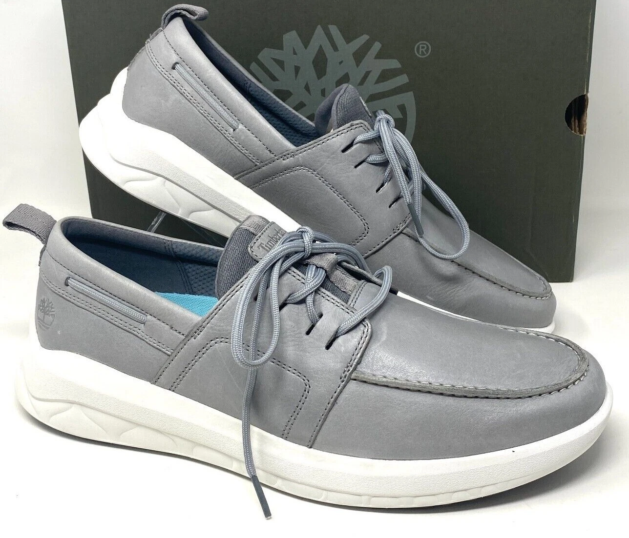 Timberland Bradstreet Ultra Oxford bianco grigio a grana piena da uomo taglia TB 0A42G1 085