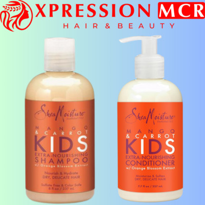 Shea Moisture Kinder Mango und Karotte Shampoo & Conditioner 7,7 Oz. UK-Verkäufer