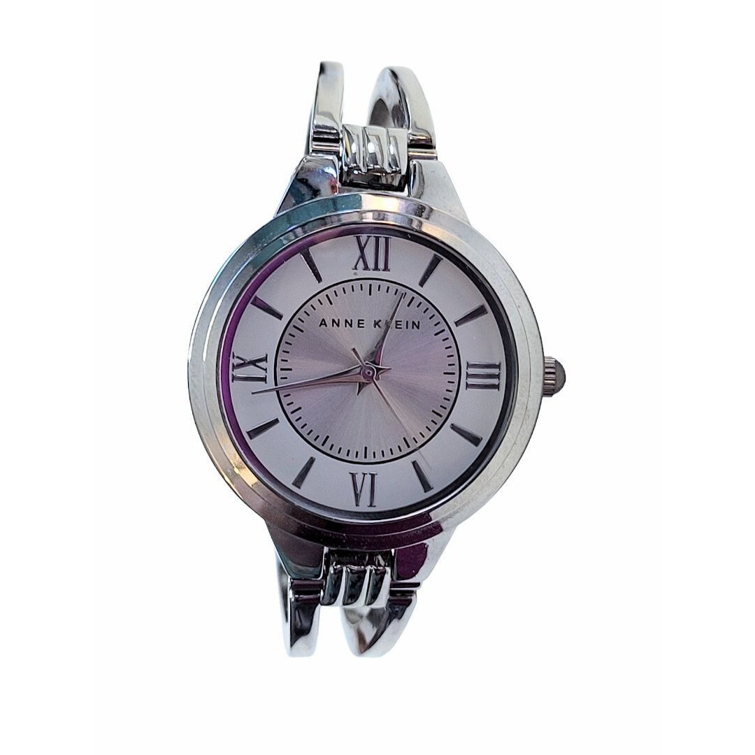 Anne Klein Women's AK/1441 Y121E Silver Tone Open Bangle Watch | eBay